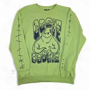 Disney Nightmare Before Christmas Oogie Boogie Lime Green Sweatshirt Women's XL